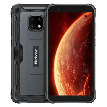 Перейти на Алиэкспресс и купить Blackview BV4900 IP68 прочный Водонепроницаемый смартфон 3 ГБ + 32 ГБ 5,7 дюймЭкран 5580 мА/ч, MT6761 Android 10 NFC 4G мобильный телефон с распознаванием лица