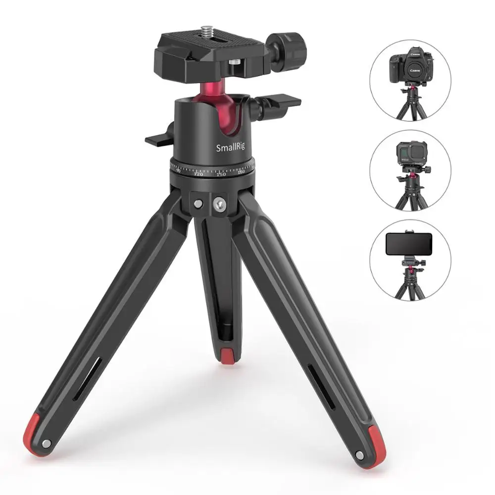 

SmallRig Universal Tabletop Mini Tripod with Panoramic Ball Head Tripod for Phone Tripode for Camera ,DSLRs Adjustable 2664