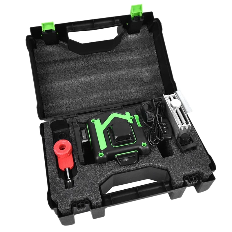 

GTBL 12 Lines Line Level High Accuracy Green Light Remote Control 360 Degree Leveling 100-240V(EU Plug)