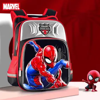 

Disney Spider-Man Bookbag Cartoon Shoulder Backpack Children School Bags For Boys Nylon Rain proof Mochila