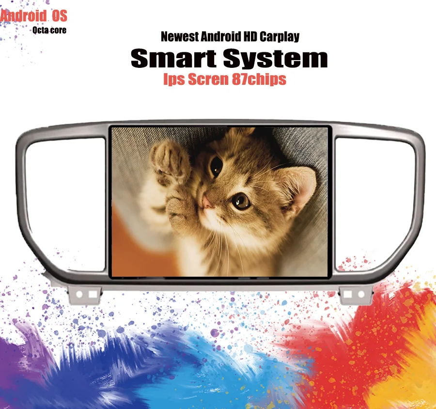 Excellent Android 9.1For kia Sportage 2019 2020 8Core 4G+64G Bluetooth Wifi GPS Glonass Map Car multimedia Player RDS Radio 5