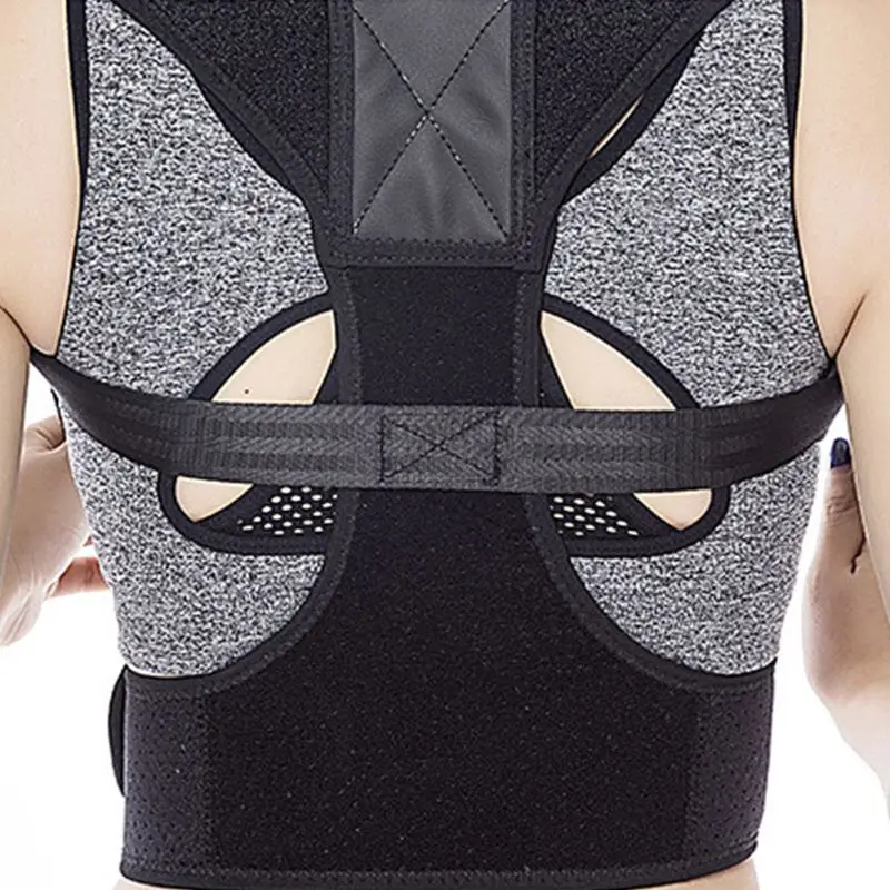 Унисекс Регулируемый дышащий Корректор осанки Полная поддержка для спины и плечей пояс облегчение боли Горбатая Скоба подмышечные подушечки корсет