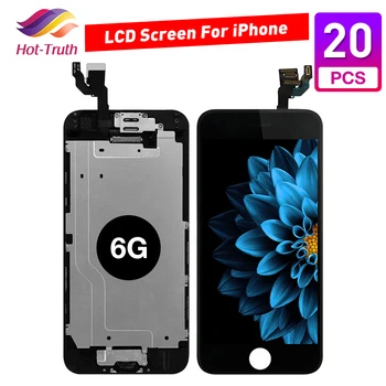 

20 Pcs Full Complete LCD For iPhone 6 LCD Display Touch Screen Digitizer Assembly Replacement Home button+Front Camera