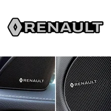 3D автомобильный Стайлинг наклейка алюминиевая эмблема интерьерный динамик аудио значок для Renault koleos duster megane 2 logan renault clio CAPTUR