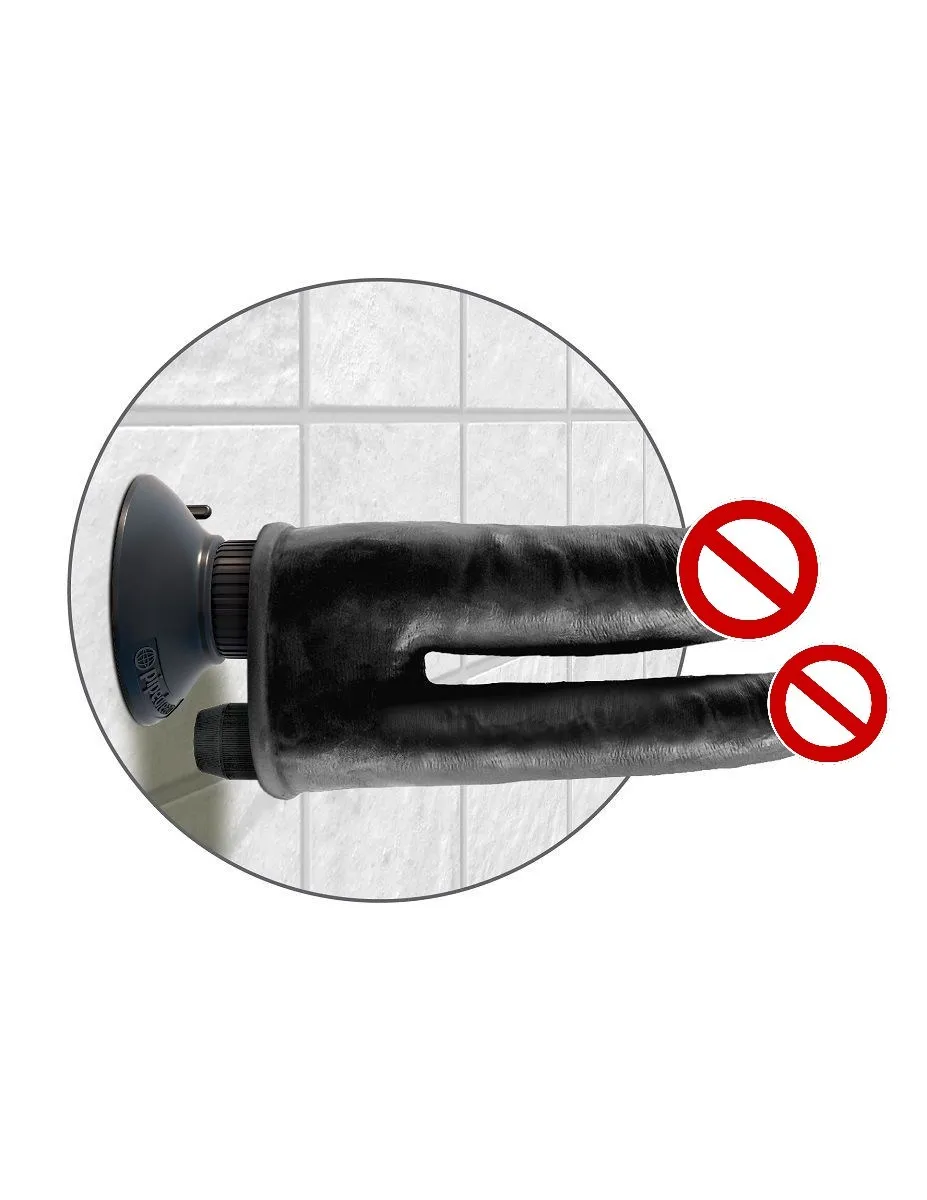 Вибратор с присоской Double Vibrating Double Penetrator- 20,3 см