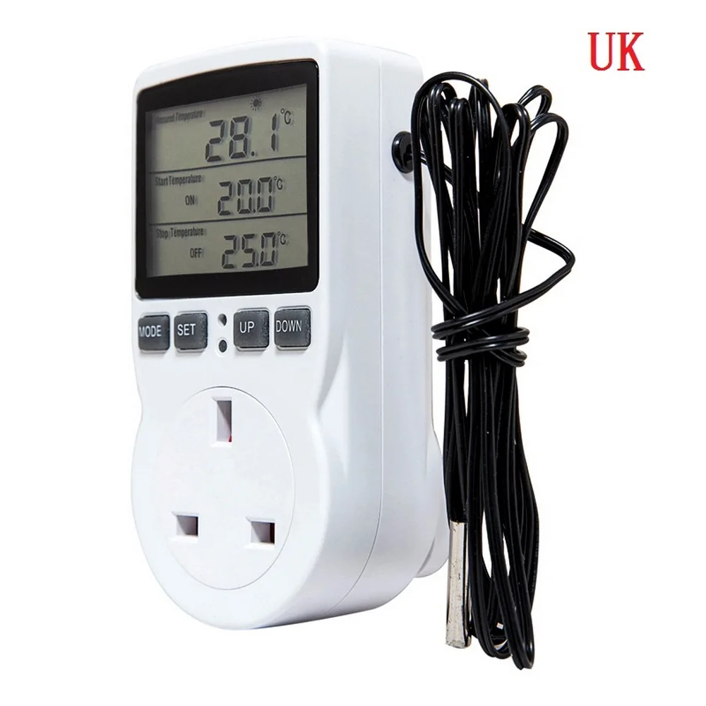 BIG SALE Digital Temperature Controller Sensor EU/FR Plug with Multifunctional Wireless Thermostat Socket Plug with Timer Switch