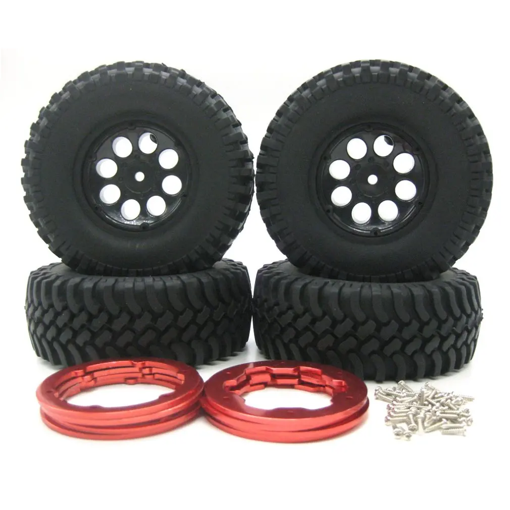 

1/10 Remote Control Car Big Car Climbing Car Inflatable Tire Upgrade Accessories 1.9 Inch Stainless Steel Wheel Scx10