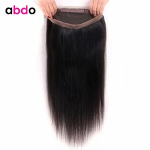 360 Кружева Фронтальная Закрытие прямой Абдо перуанские волосы 360 Фронтальная Закрытие с волосами младенца не Remy человеческих волос расширение