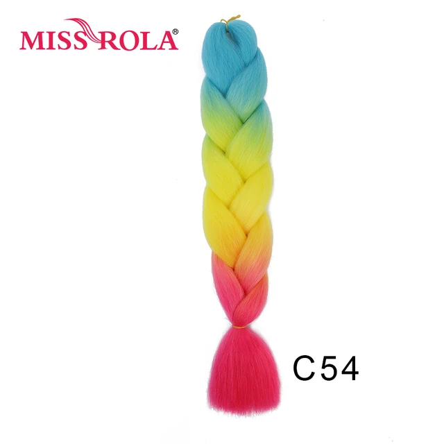 New Colors Synthetic Glowing Hair Twist Braids Ombre Color For white Women Braiding Hair Extensions Jumbo Braids KaneKalon Hair C54