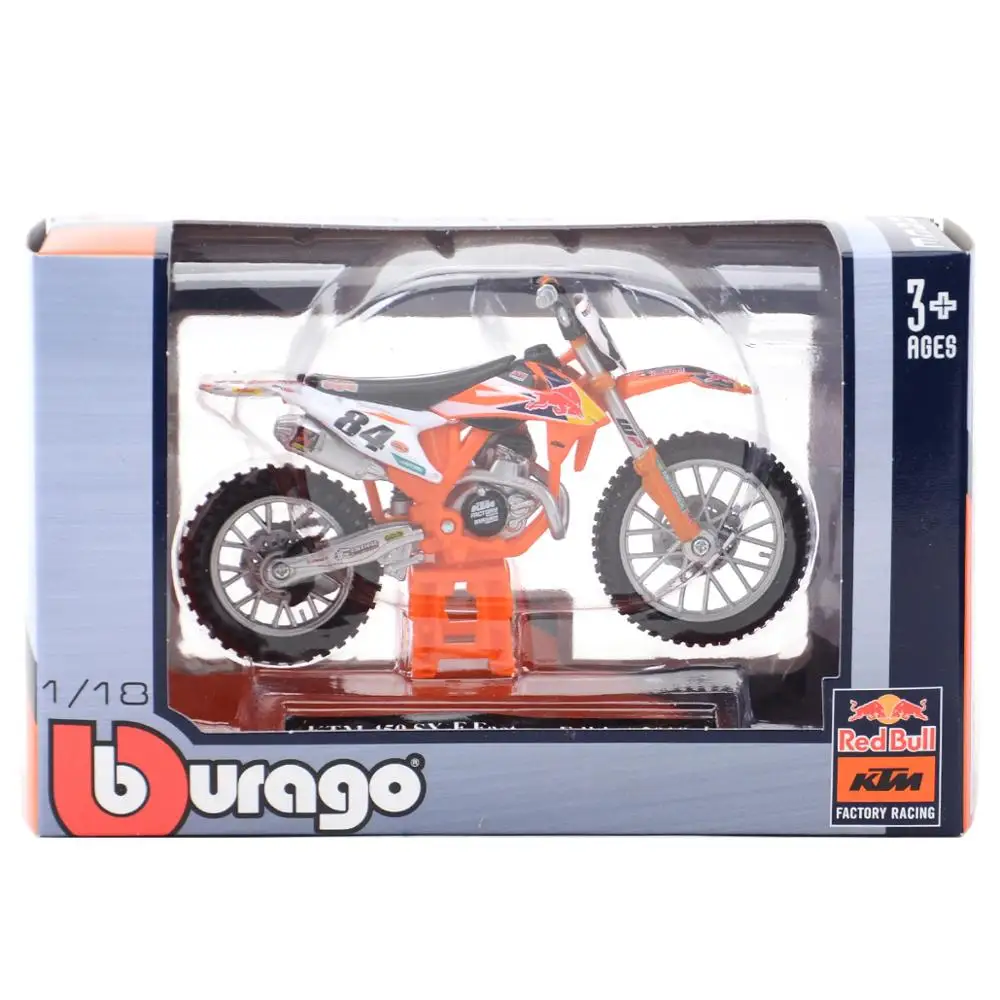 Bburago – modèles de motos de collection, 1:18, 2018, KTM-450, SX-F, édition d'usine, véhicules moulés, statique, jouets