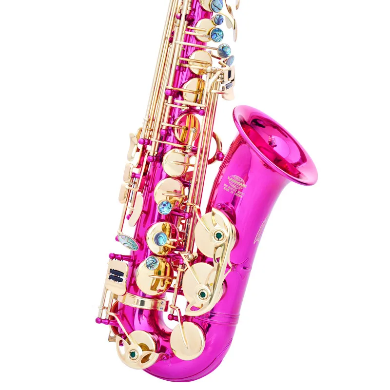 High Quality saxophone Alto R54 Key Eb Rose Red saxophone deep engrave