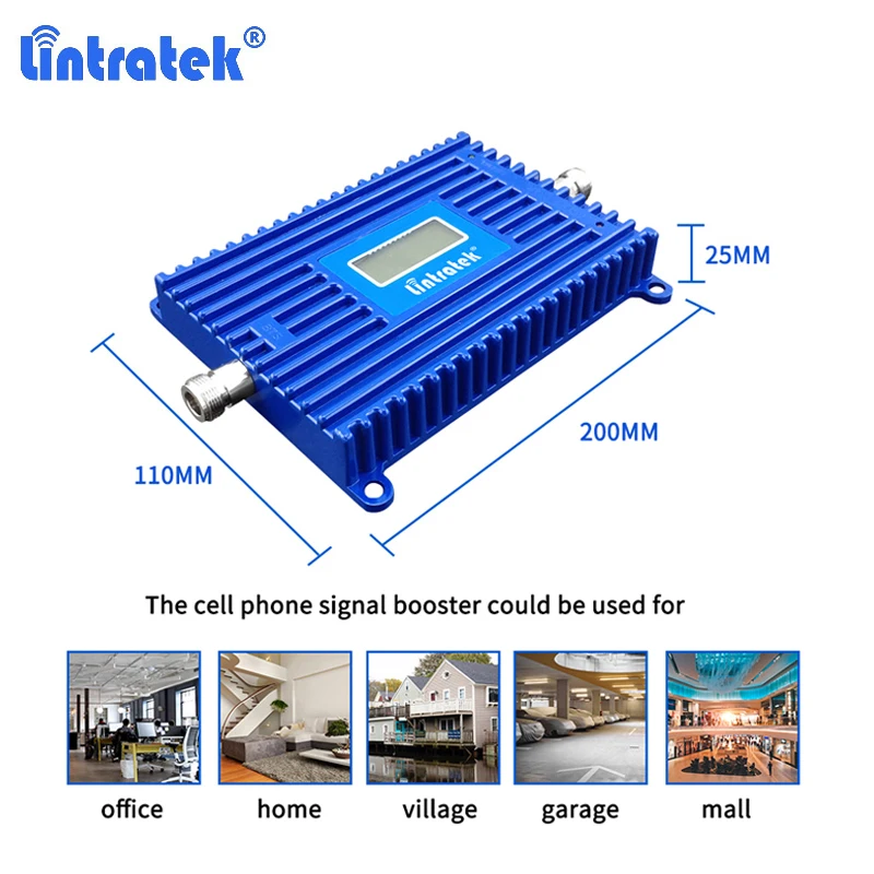 Ретранслятор сигнала lintratek UMTS 3G 850 МГц 70 дБ (850 CDMA) диапазон 5 ретранслятор сотового