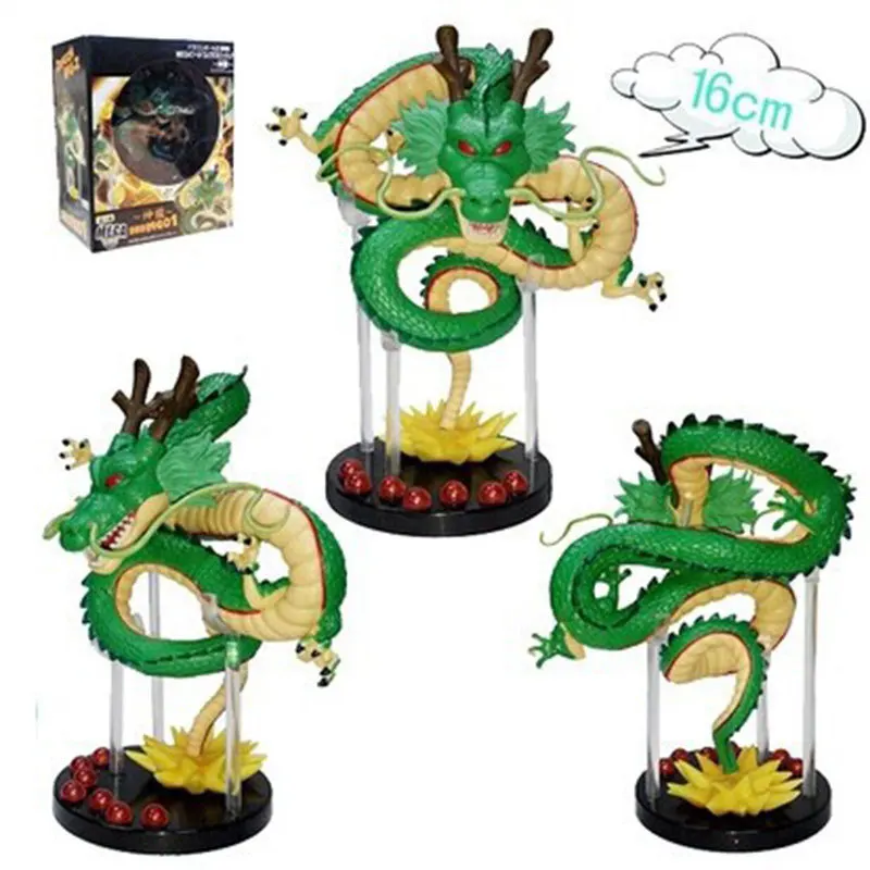 

16cm Gold/Green Dragon Ball Twist Z Model Action Figures Dragonball+7pcs+Shelf Dragon Ball Set