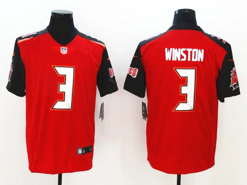 Сшитые мужские Джерси Tampa Bay Jameis Winston Mike Evans Vapor Untouchable Limited - Цвет: AS PICTURE