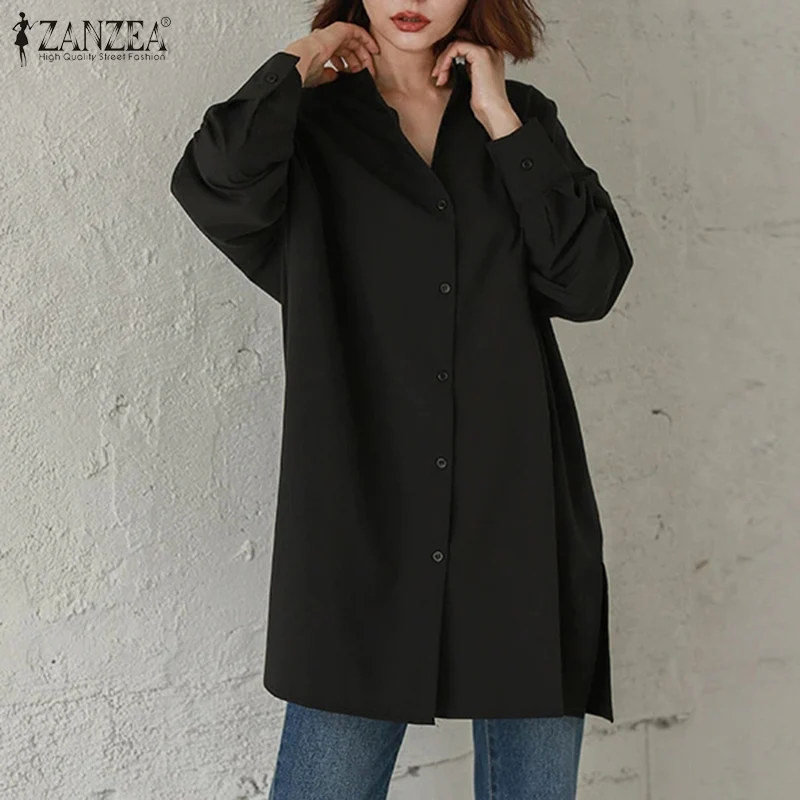 

Plus Size ZANZEA Fashion Women's Blouse 2020 Autumn Wear On Both Sides Blusa Casual Long Sleeve Shirts Office Ladies Stylish Top