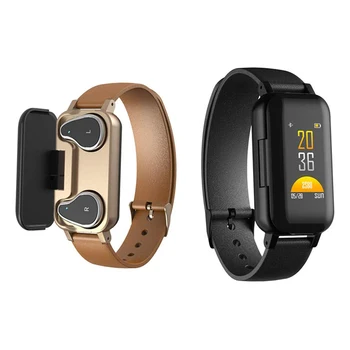 

T89 Smart Watch Bluetooth Earphone Men Women Heart Rate Blood Pressure Monitoring Smartwatch Bracelet Earbuds for Android IOS
