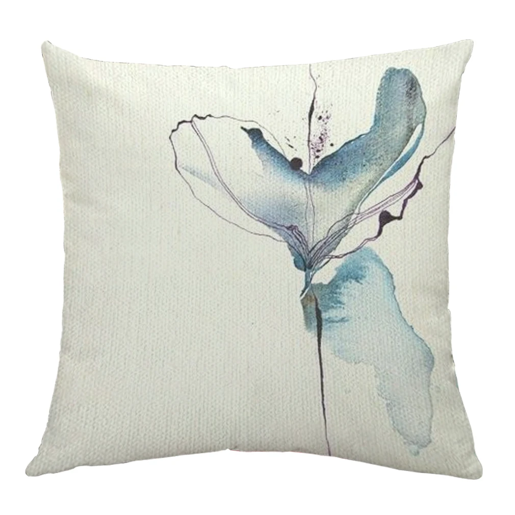 

Colorful Flower Pattern Pillow Cover Cotton Home Decoration Throw Pillow Cover Decorative Sofa Car Chair Cushion Cover