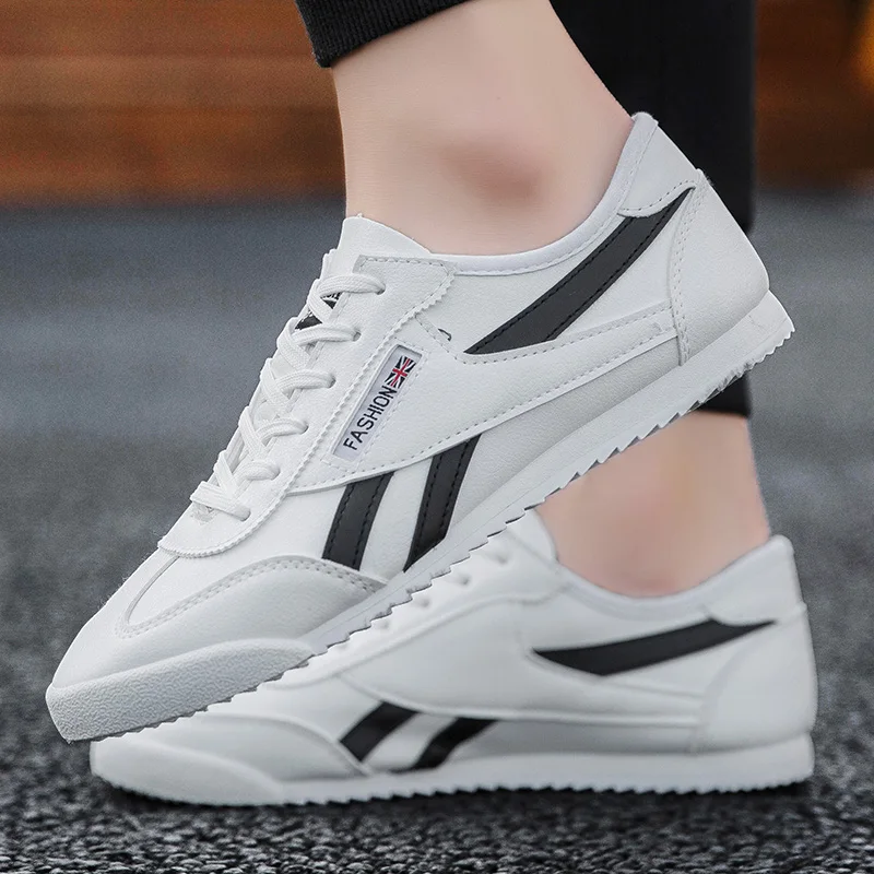 New Fashion Leather Comfortable Casual Sneakers Men Jogging Agam Sports Shoes Soft Breathable Wear-resistant Walking Shoes