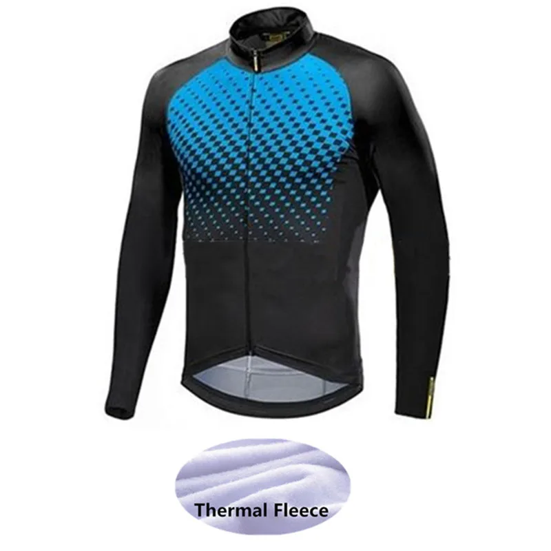 A-5 MAVIC Winter Thermal Fleece Men Bicycle Long Sleeve Cycling Jersey Clothing Pro Team Outdoor MTB Road Uniform Bike Triathlon - Цвет: A-5