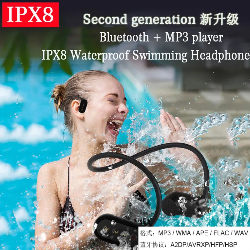 2020 IPX8 Waterproof Swimming MP3 and Bluetooth