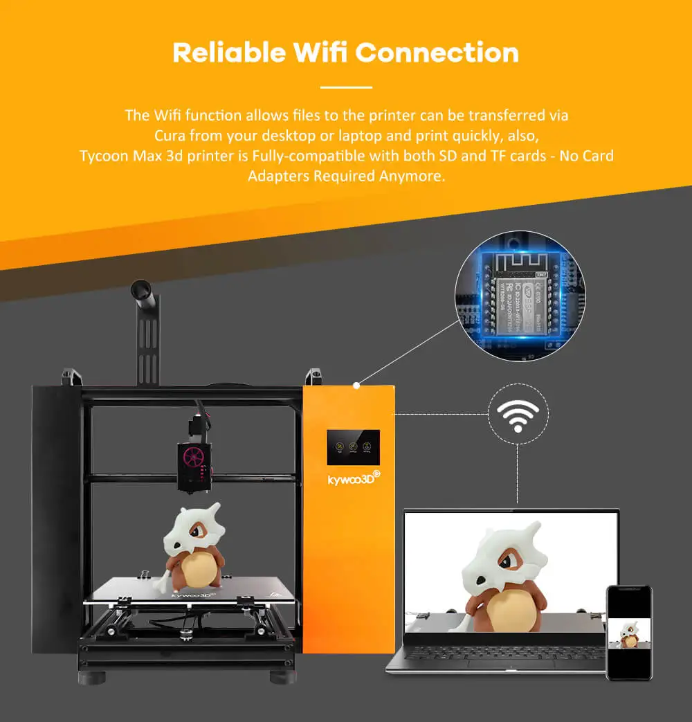 creality 3d printer kywoo3D Tycoon Series Large 3D Printer 32bit TMC 2209 Silent Direct Drive Wifi Transmission Auto Leveling Best 3D Printer 2022 3d printing machine