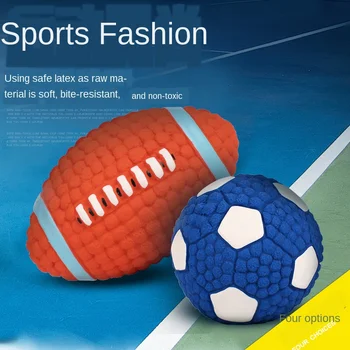 

Dog Toy Bite-resistant Tooth Cleaning Molar Latex Toy Ball Pet Interactive Vocal Training Ball Pet Supplies