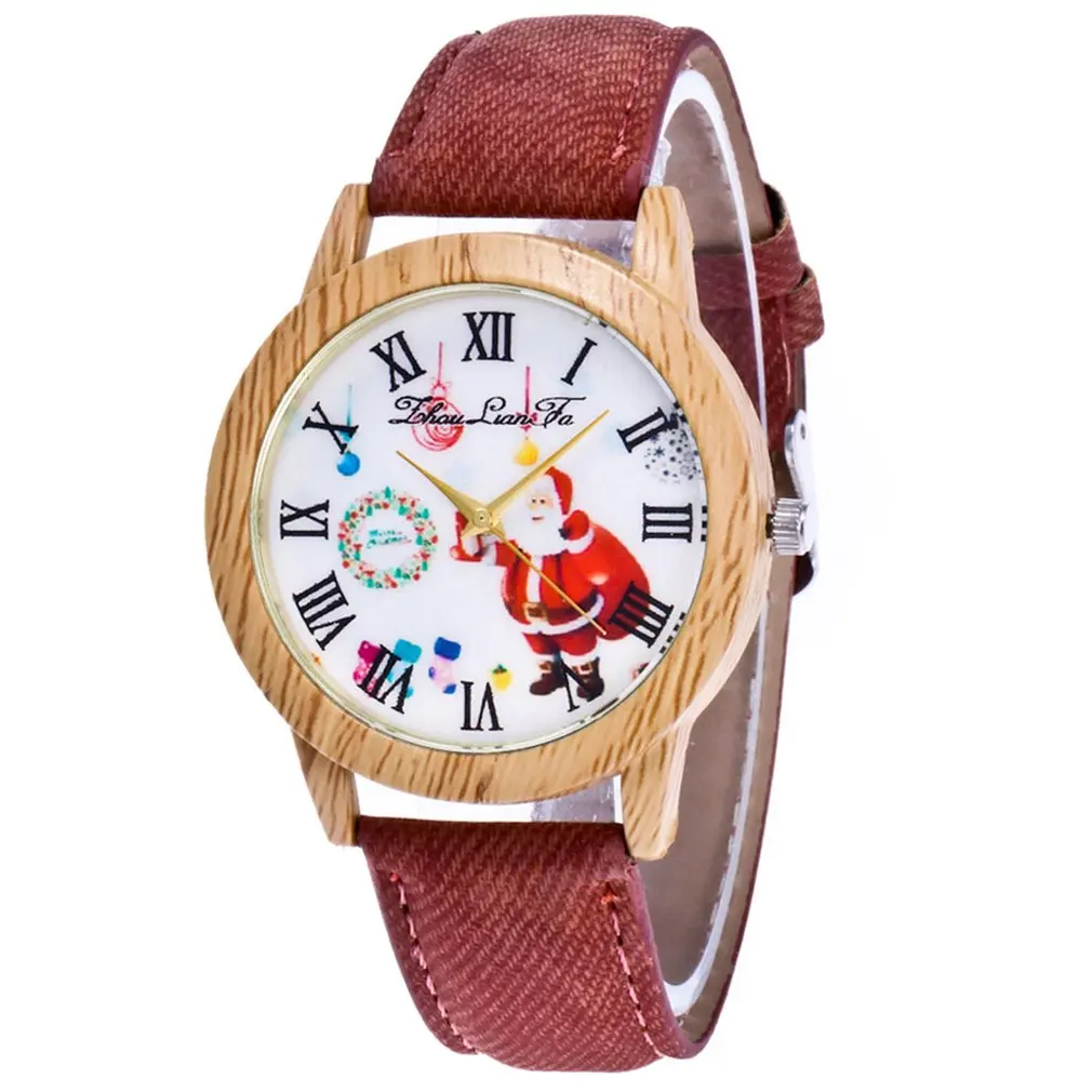 Watch Men Watch Quartz Strap Top Brand Lady's Wooden Side Cowboy Belt Lady Watch Christmas Gift Clock Clearance