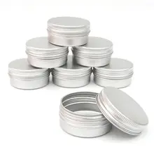 Pack of 10 Balm Nail Art Cosmetic Cream Make Up Pot Lip Jar Tin Case Container Screw Capacity (Empty) for DIY Cosmetics/Beauty P