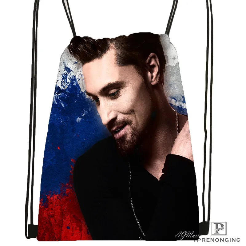 Drawstring Backpack Custom Dima Bilan походная сумка на шнурке милый рюкзак для детей(черная спинка) 31x40 см#180531-02-10 - Цвет: Drawstring Backpack