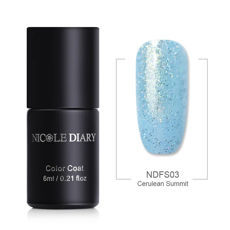 NDFS03 NICOLE DIARY 54 цвета лак для ногтей Зеленый Фиолетовый Блеск жемчужины для дизайна ногтей лак на водной основе маникюр лак для ногтей 6 мл - Цвет: NDFS03