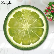 Zeegle круглые ковры с фруктовым принтом для гостиной, противоскользящие ковры для детей, коврики для компьютерного стула, детские коврики для спальни