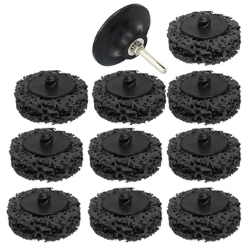 

2 Inch Cleaning & Stripping Quick Change Sanding Disc Remove Paint Rust and Oxidation 10Pcs Disc + 1Pcs Disc Pad Holder