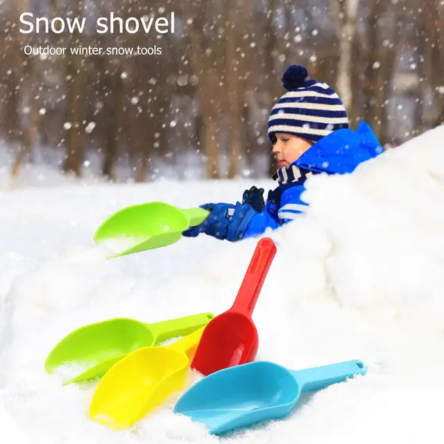 Outdoor Winter Kids Snow Sand Scoop Shovel Toy Plastic Children Play Snow Fighting Tools 3