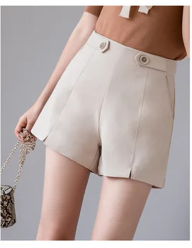 

2020 summer new pleated pocket a-line stretch Shiying casual shorts women