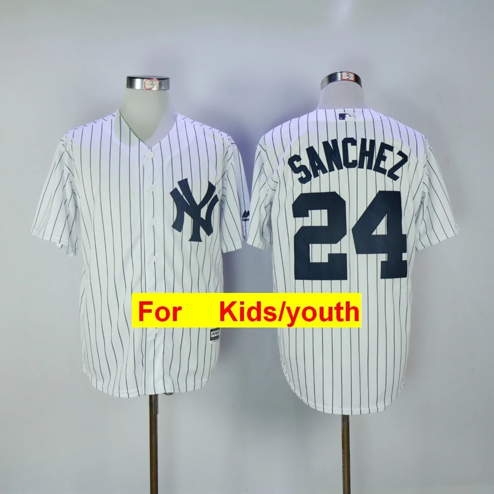 Молодежный Нью-Йорк Аарон Джадж Джанкарло Стэнтон Гари Санчез Диди Грегориус Gleyber Torres FLEX& Cool базовый плеер Джерси - Цвет: Цвет: желтый
