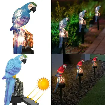 

Parrot Bird Solar Power LED Light IP44 Rainproof Parrot Lamp with Clip Bird Shape Night Light for Outdoor Garden Path Ornament