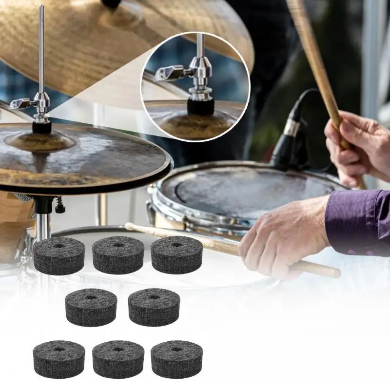 

8pcs Non-slip Drum Kit Accessories Percussion Cymbal Felt Pads Protector Musical Instruments Accessories