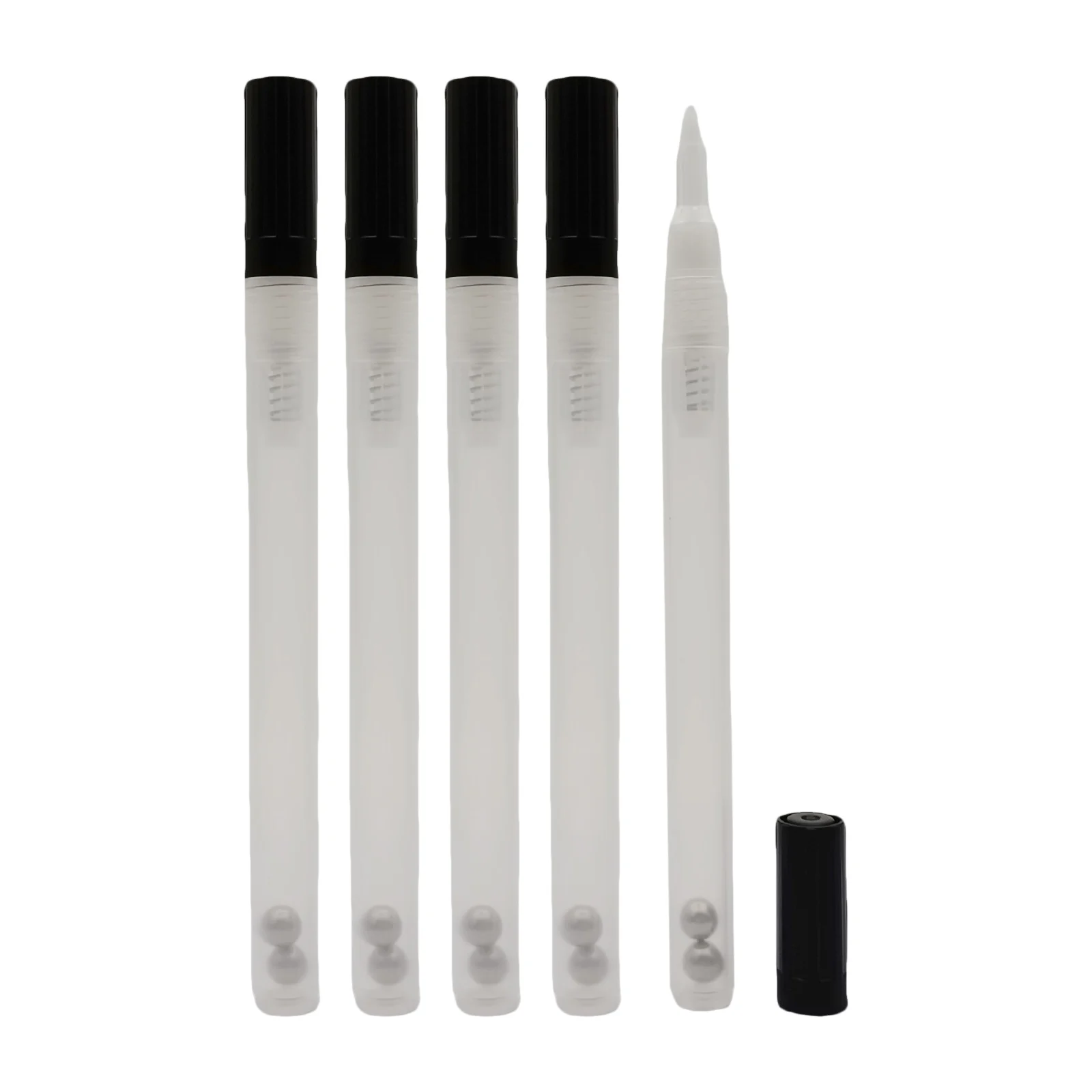 Paint Pen 5x Transparent Fillable Empty Paint Pen Shell Ink Refill Blank Tube 0.7mm Marker for Drawing Painting Marking Writing Art Supply