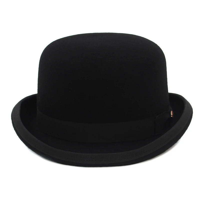 100% Wool Felt Derby Bowler Hat For Men Women Satin Lined Fashion Party Formal Fedora Costume Magician Hat fashion hat,wool hat,fedora hat