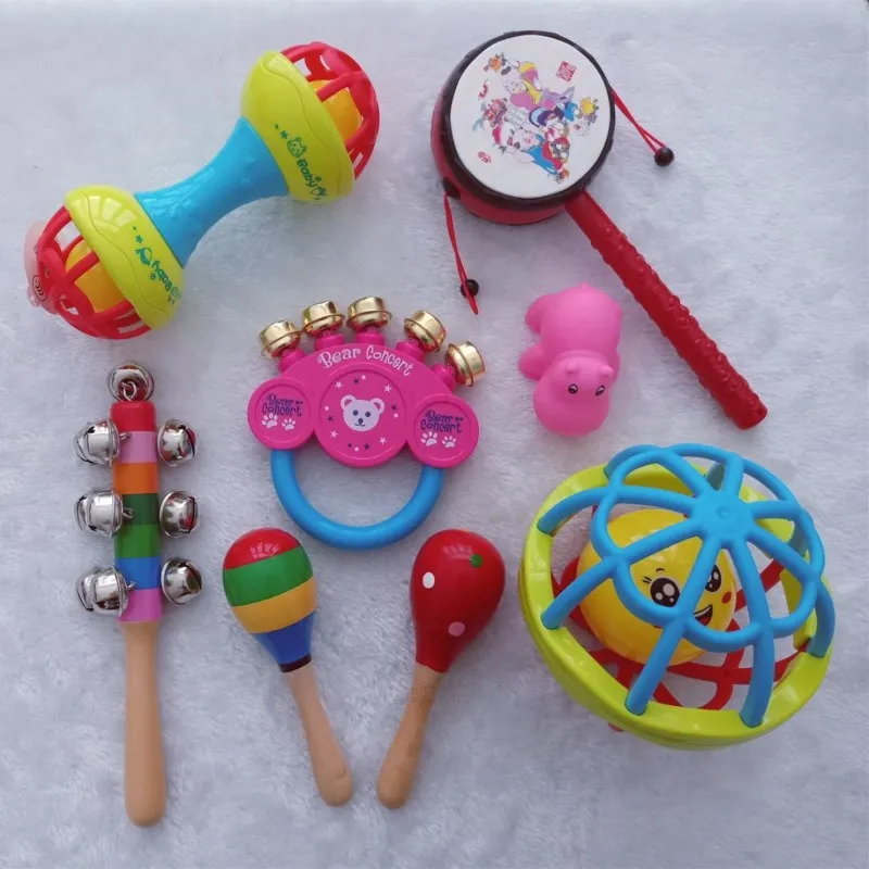 

Newborn Infant Baby Toy 0-1-Year-Old Musical Instruments Rattle Toy shou yao gu BABY'S Rattle-Bite CHILDREN'S