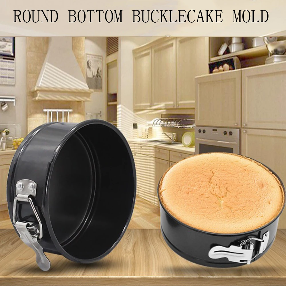 

Non-Stick Baking Springform Round Cake Bread Tin Tray Pan 4 Inch Spring Loaded Tray Home DIY Baking Molds Tools Pan Toast