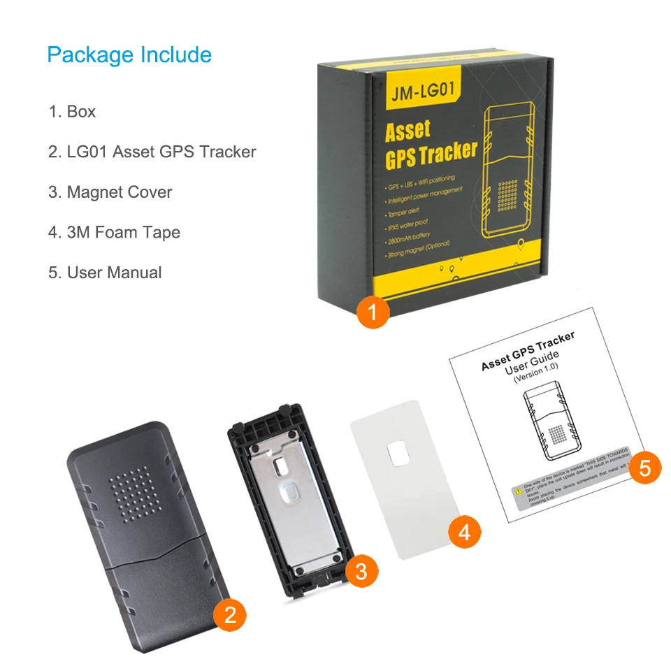 Concox LG01 светильник и компактный актив gps трекер с gps+ LBS+ Wi-Fi позиционирование 2800 мАч батарея Интеллектуальное управление питанием