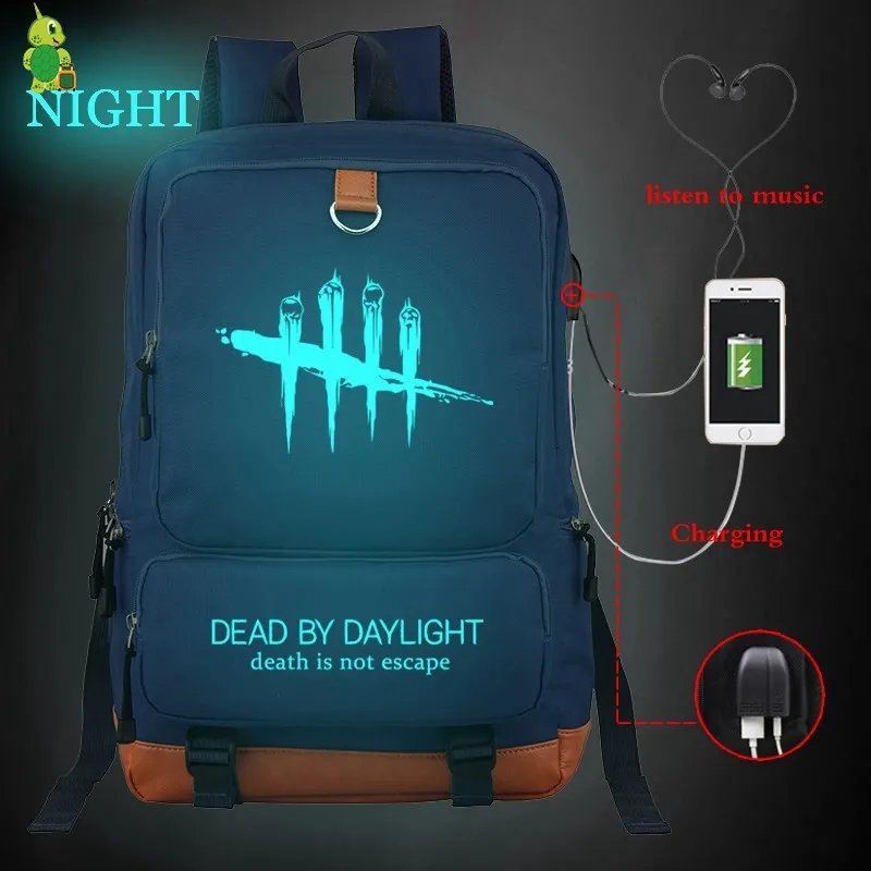 27 Dead By Daylight USB Charge Backpack Women Men Multifunction Laptop Backpack School Bags for Teenager Large Backpack Travel Bags - Цвет: 27