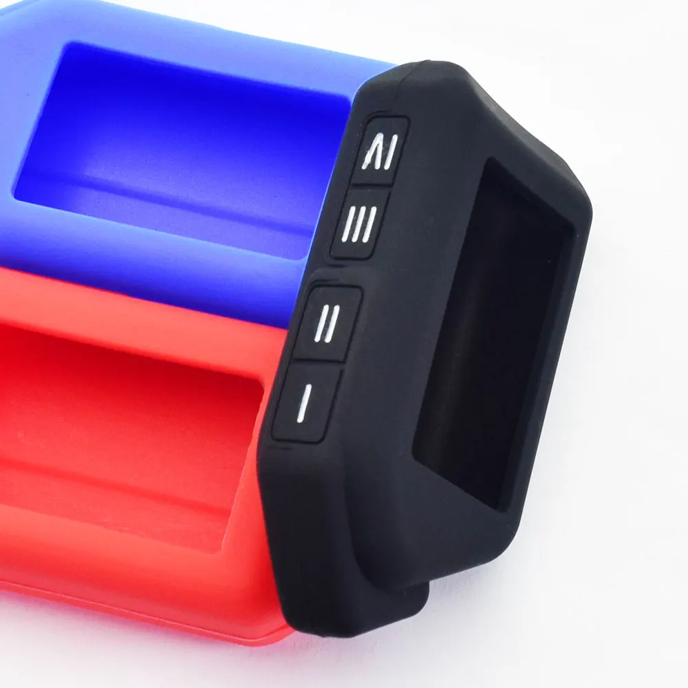 Car Key Shell Silicone Car Key Cases LCD Remote Control Protector Cover Skin For Scher-Khan Mobicar A B 1 2 3 M10 M20 Two Way Car Alarm System