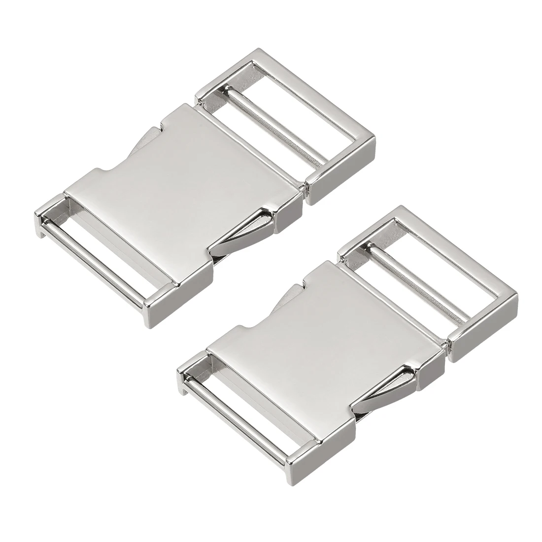 

uxcell Side Release Buckle 1-inch Zinc Alloy Adjustable Buckle Silver Tone 2Pcs