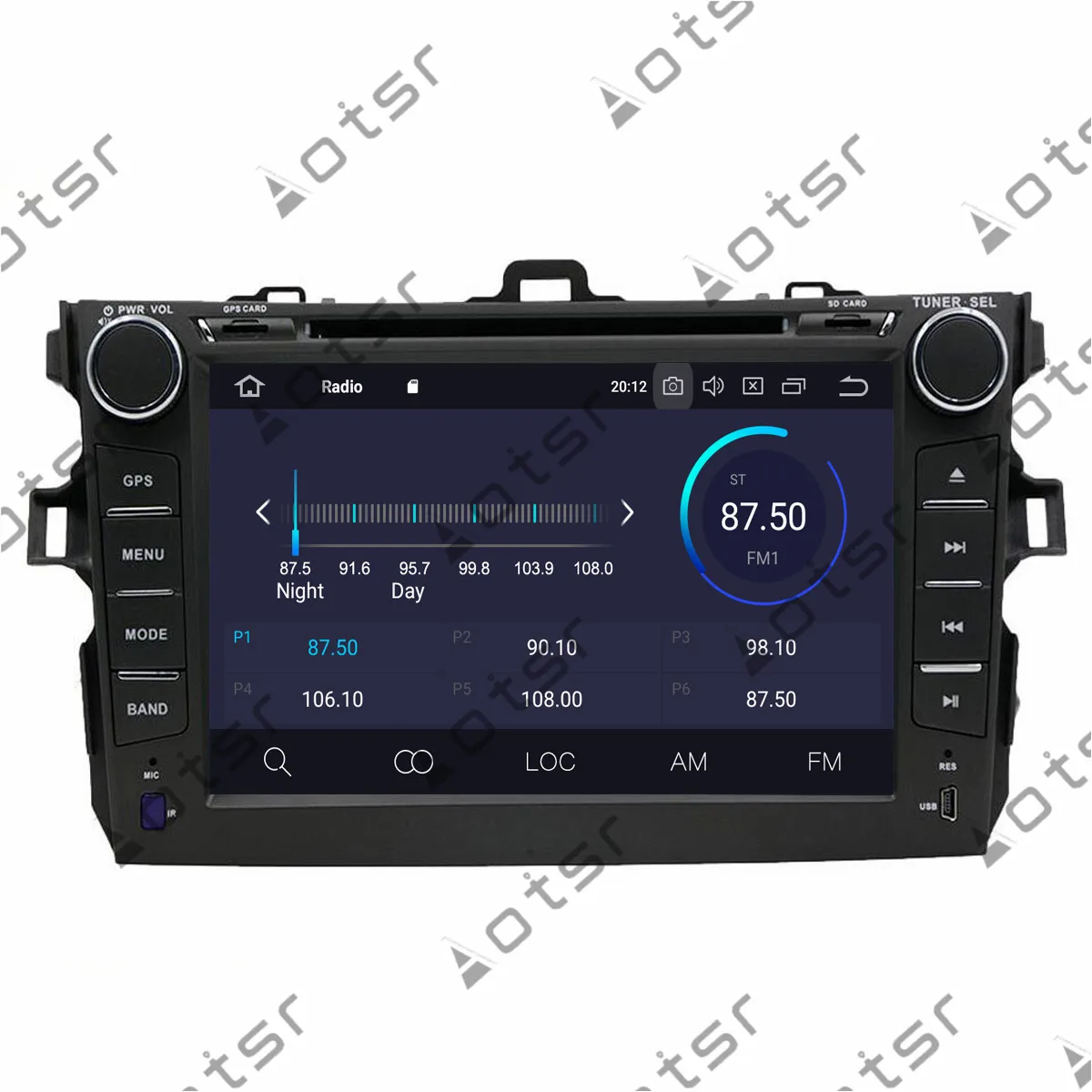 AOTSR Android 9,0 ips gps CARPLAY навигация автомобильный Радио плеер для Toyota corolla 2007-2013 мультимедиа плеер магнитофон