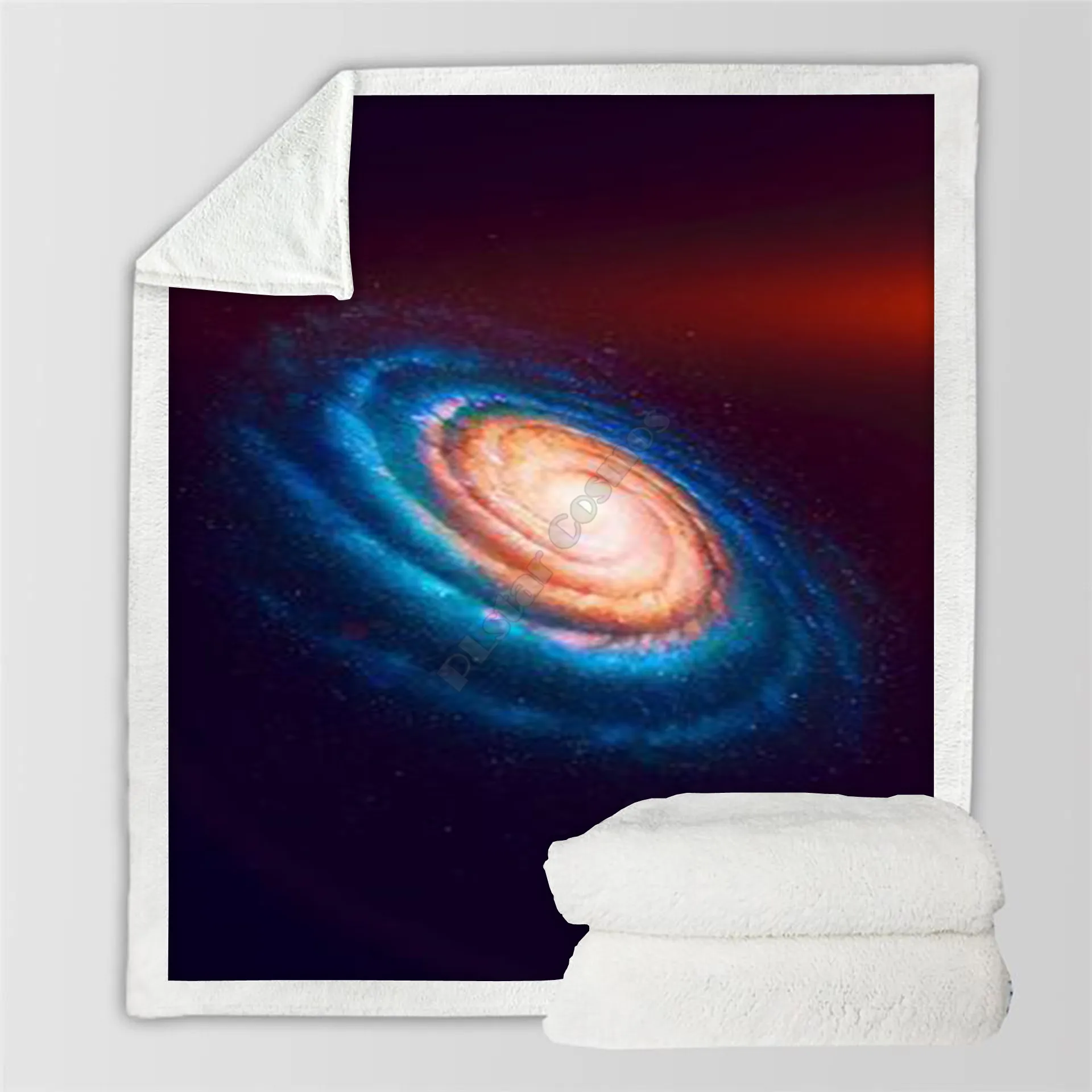 

Plstar Cosmos Galaxy Fleece Blanket 3D print Sherpa Blanket on Bed Home Textiles Dreamlike style-5
