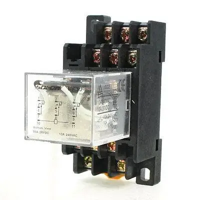 

DC12V Coil 3PDT 11P General Purpose Power Relay LY3J 5A 250VAC/28VDC w Base