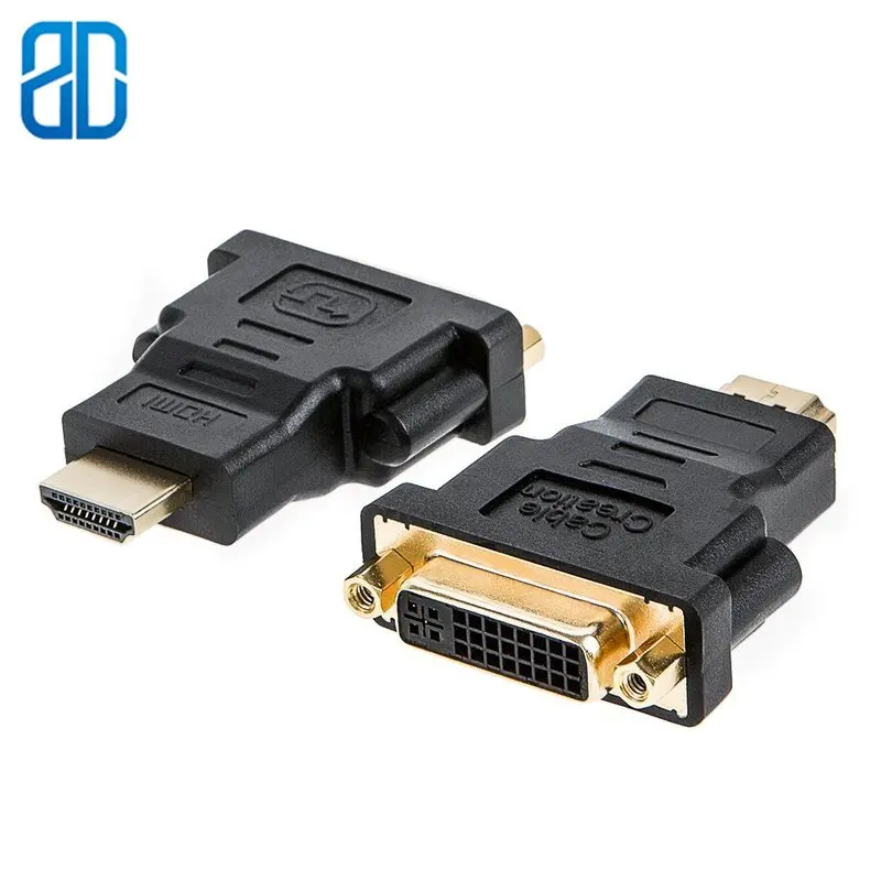 [В 2 упаковках] адаптер HDMI-DVI двунаправленный Переходник HDMI штекер-гнездо DVI