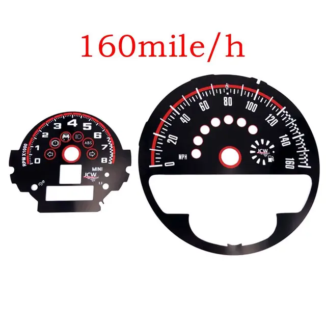 Speedometer Tachometer Gauges Display Instrument Cluster Black & Red ...